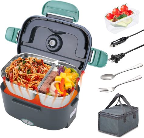 electric heated lunch box car|self heated lunch box.